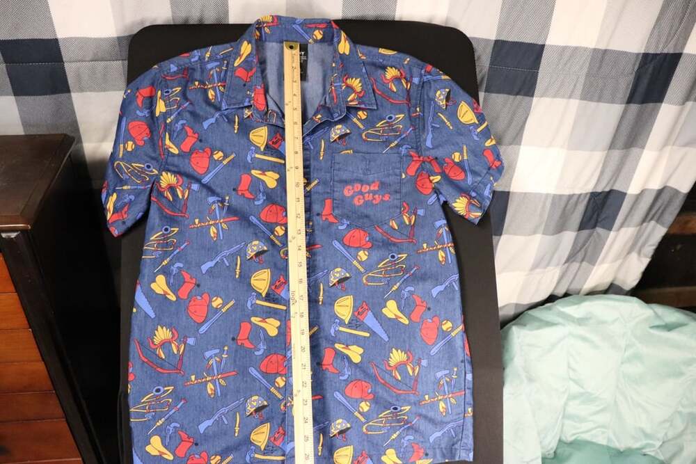 Chucky Good Guys Child's Play All Over Print Short Sleeve Button Down Shirt